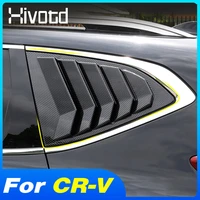 hivotd abs rear window triangle shutters panel cover trim decoration cover exterior car accessories for honda cr v crv 2017 2021