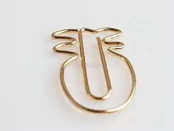 20pcs Pineapple Paper Clip New Golden Office Supplies Stationery | Канцтовары для офиса и дома