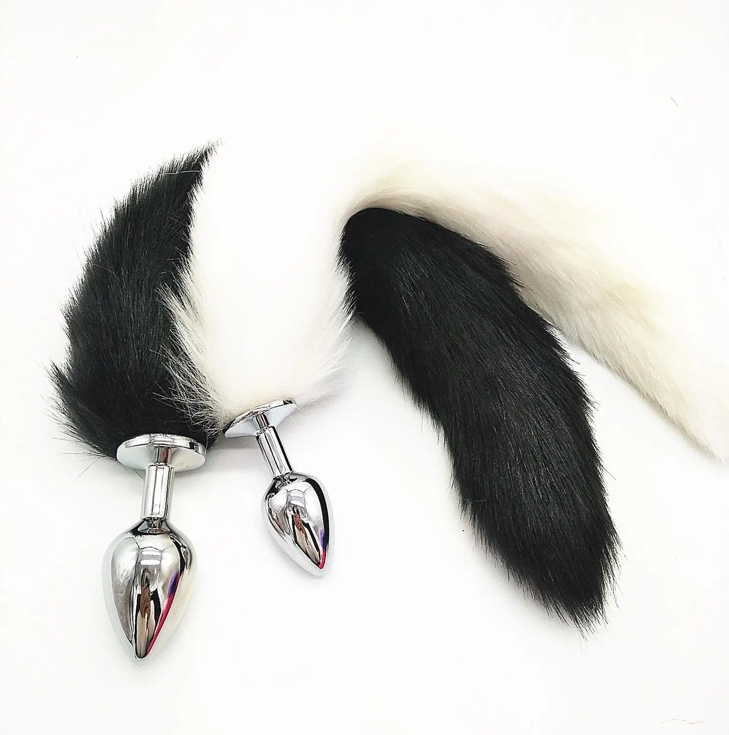 Металлическая Анальная пробка для женщин анальная с настоящим лисьим хвостом