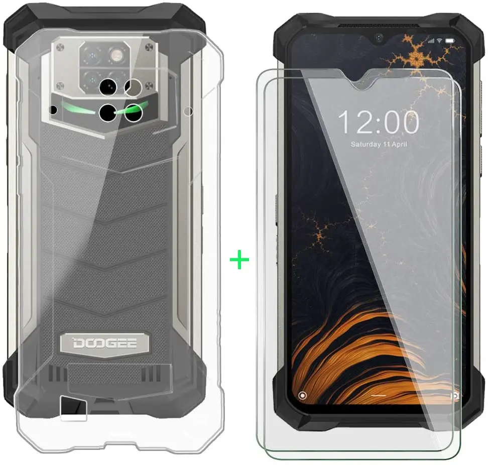 Защитное стекло 3 в 1 Для Doogee S88 Pro Plus закаленное