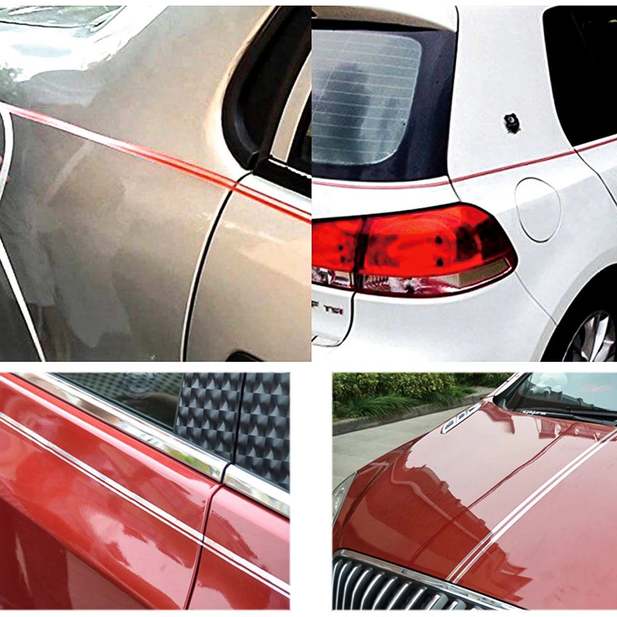 Автомобильная наклейка сделай сам полосатая двухсторонняя лента Виниловая 9 8 м