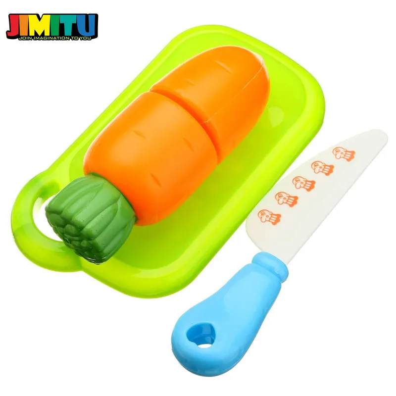 JIMITU пластиковые овощи Детские классические детские игрушки 6 шт. режущие забавные овощи кухонные игрушки Ролевые Развивающие игрушки для детей
