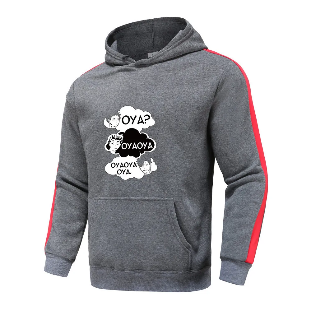 

Men's spring and autumn new OYA OYAOYA print patch strip fashion casual sports hip-hop hoodie pocket pullover sweater D27
