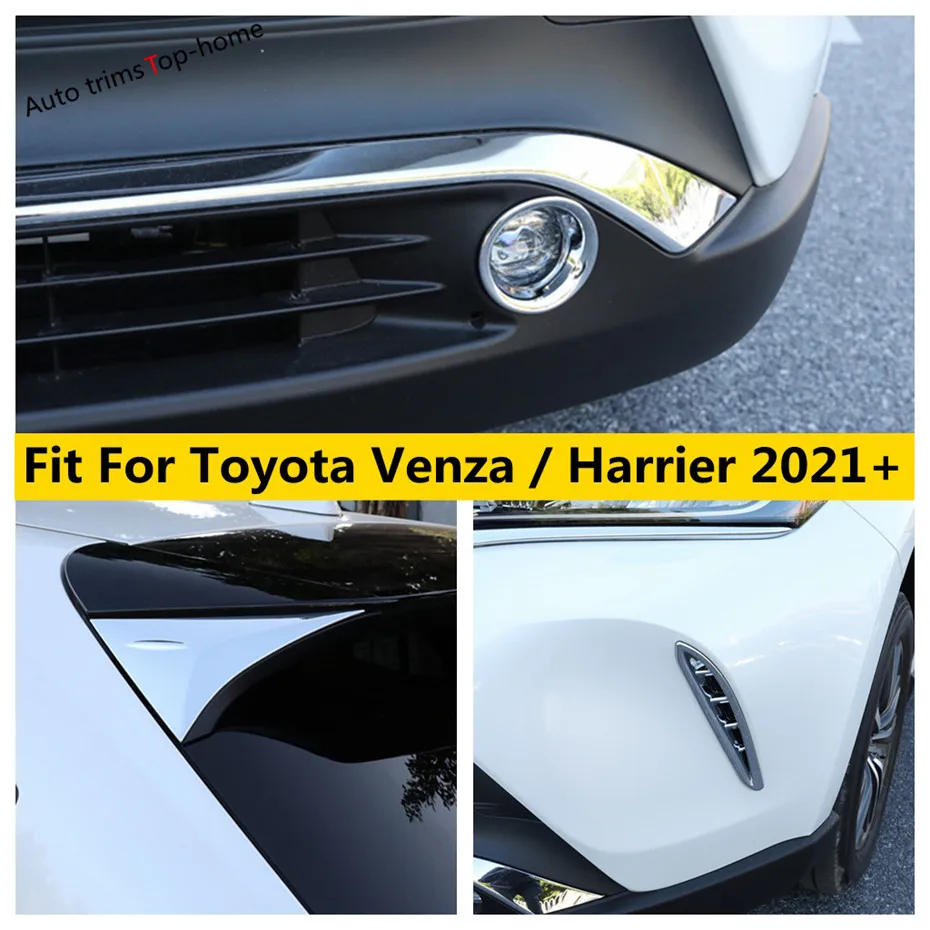 

For Toyota Venza / Harrier 2021 2022 Rear Window Strip Door Handle Front Bumper Fog Lights Frame Cover Trim Accessories Exterior