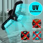 Ультрафиолетовый светодиодный гараж светильник 80 Вт 60 Вт 40 Вт E27 деформируемая игрушка Светодиодный УФ-лампа дезинфекцией лампа 110V бактерицидные лампы UVC светодиодный светильник лампы 220V