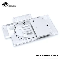 bykski water block use for sapphire rx570 rx580 pulse 8gd5 11265 05 20g full cover graphics card video card block rgb