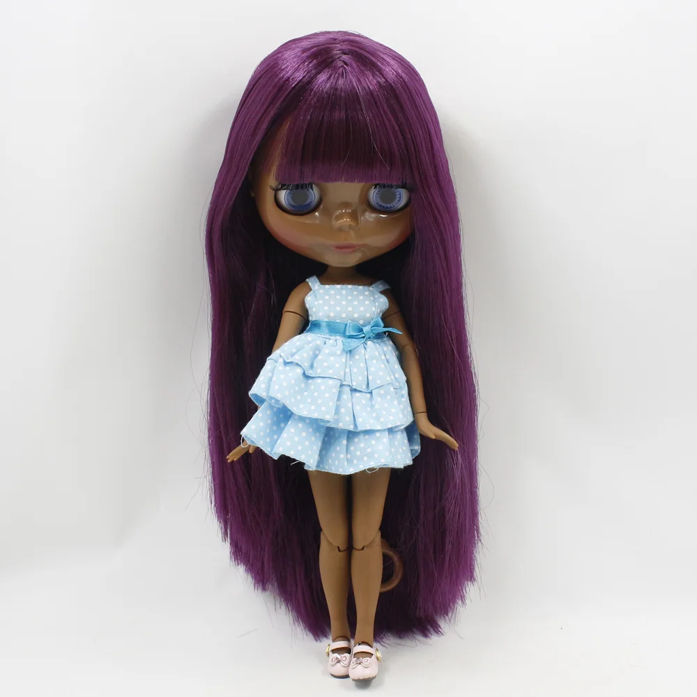 Шарнирная игрушка BL1003 ICY DBS Blyth 30 см темная кожа глянцевое лицо тело без одежды