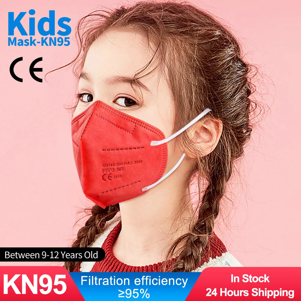 

Детские лицевые маски FFP2 KN95, детская маска, 5-слойная Пылезащитная дышащая маска для рта, многоразовый цветной респиратор, маска ffp3 для мальч...