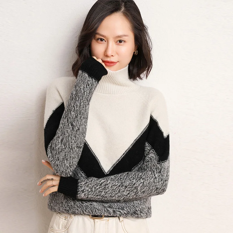 

Свитер женский вязаный, 100% шерсть, Осень-зима