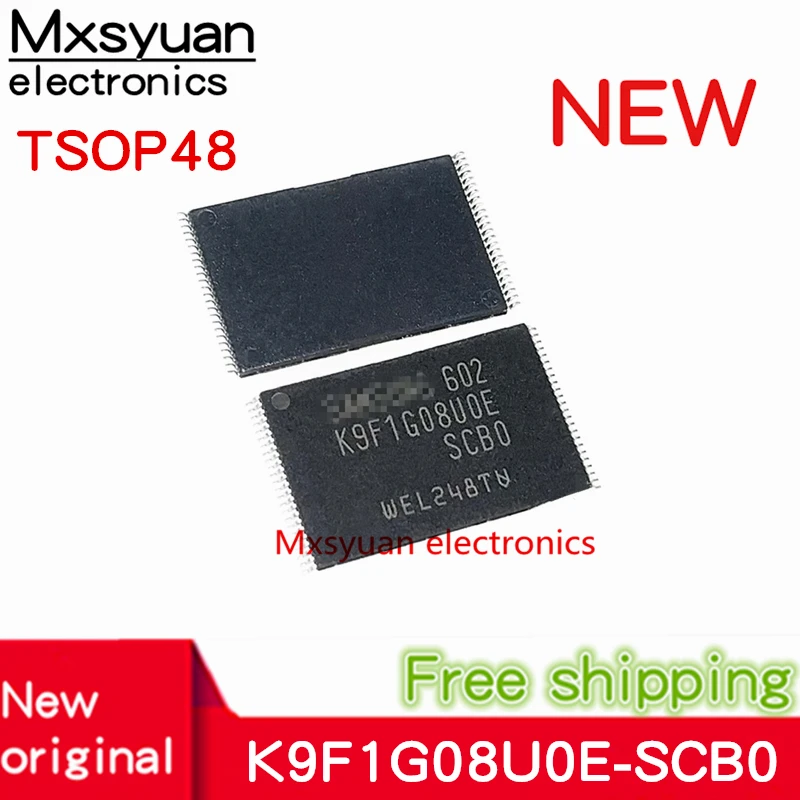 

5pcs~50pcs/LOT K9F1G08U0E-SCB0 K9F1G08UOE-SCBO K9F1G08U0E K9F1G08UOE SCB0 TSOP48 New original 1Gb E-die NAND Flash