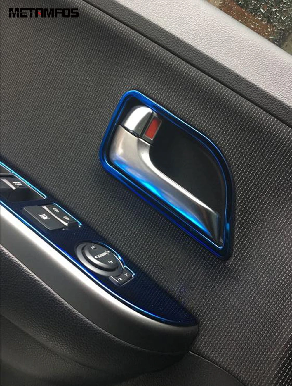 Крышка для внутренней дверной ручки Kia Rio 4 X line 2018 2019 углеродное волокно отделка