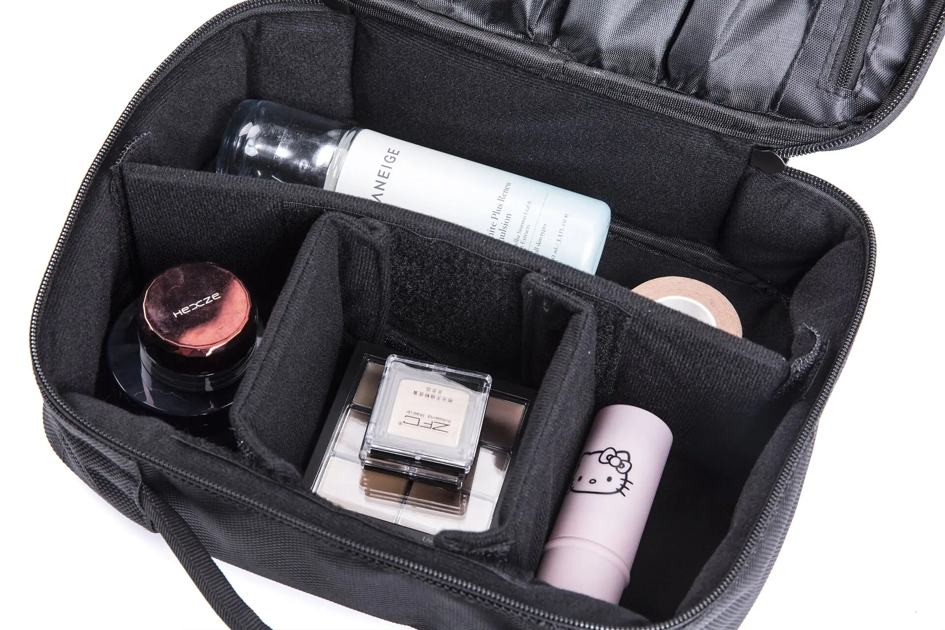 Косметичка для путешествий женская сумка вместительный холщовый полиуретановый