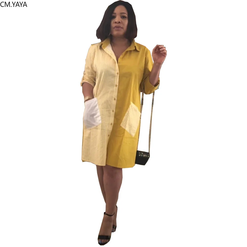 2019 Осенняя Женская Облегающая рубашка в полоску с длинным рукавом и пуговицами