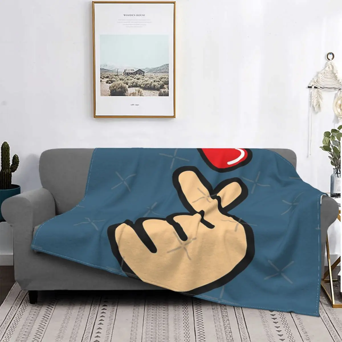 

K Pop-Manta de dedo para cama, manta a quadros, manta de Anime, Colcha de verano