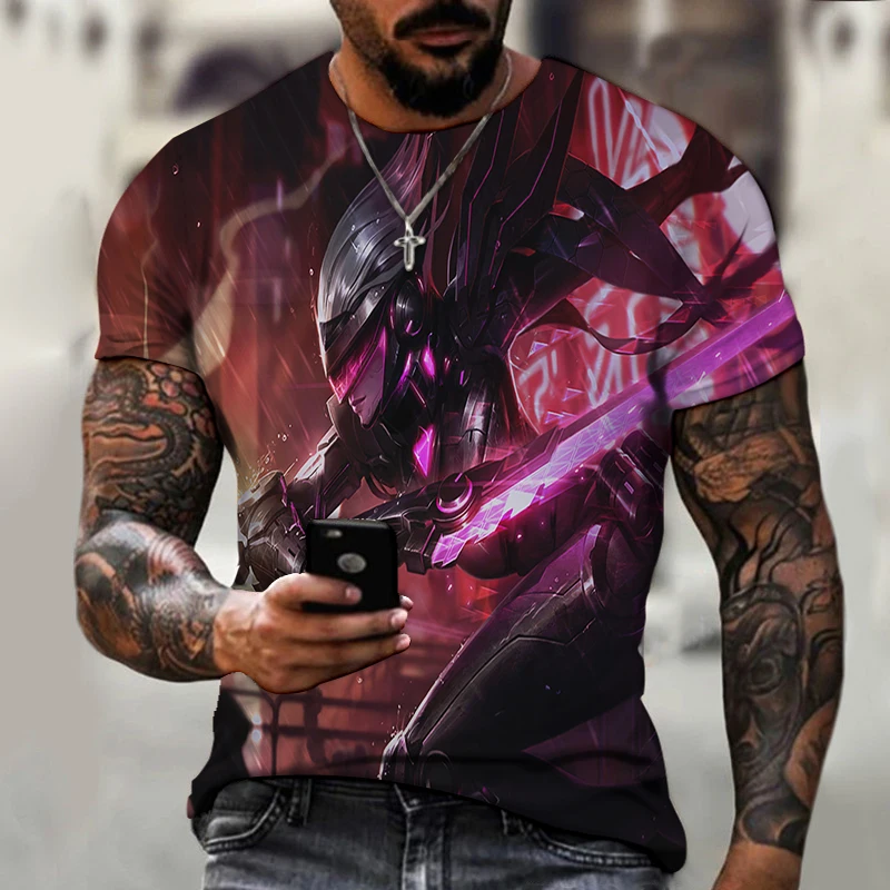 

Мужская футболка с 3D-принтом «League of Legends», футболка в стиле хип-хоп, одежда в стиле панк, лето 2021