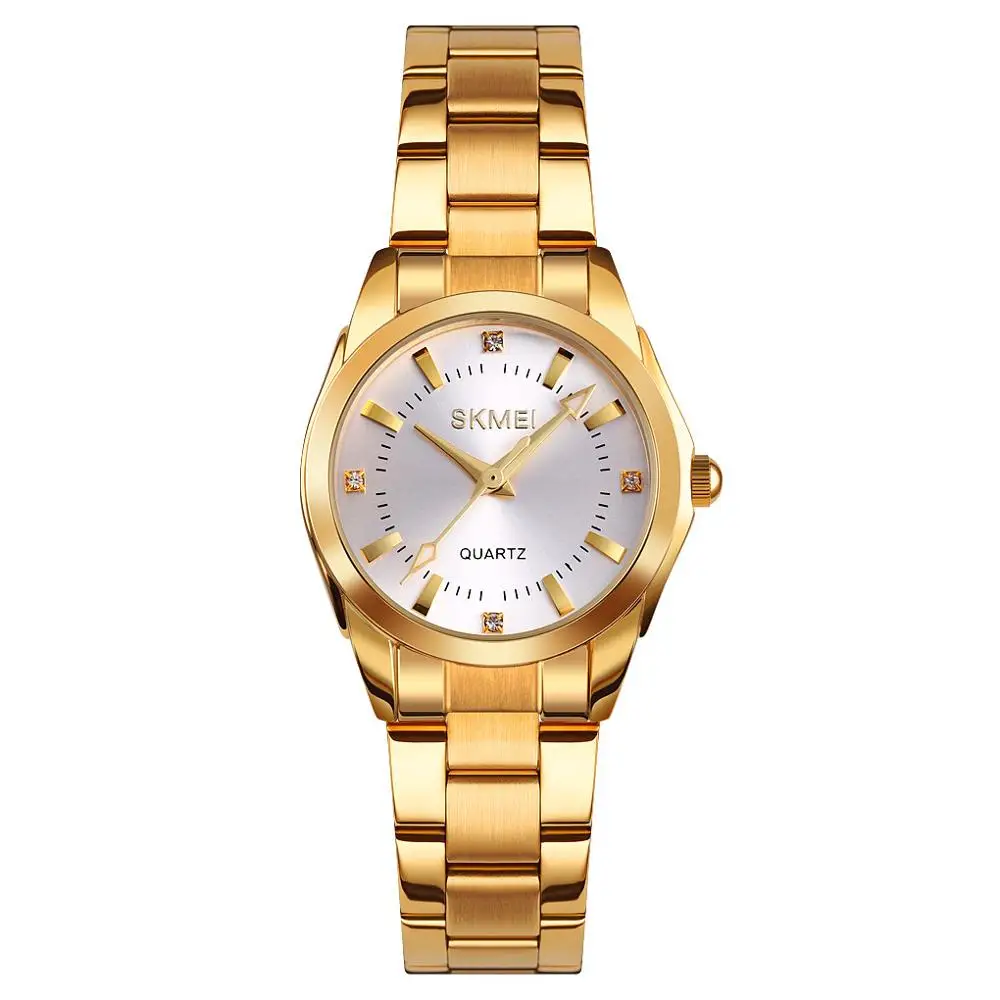 

women watches Geometric Round Steel Band Calendar Ladies Quartz Watch relogio feminino montre femme relojes para mujer @25