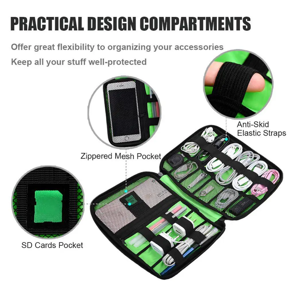 Портативная Водонепроницаемая дорожная сумка Кабельный органайзер для