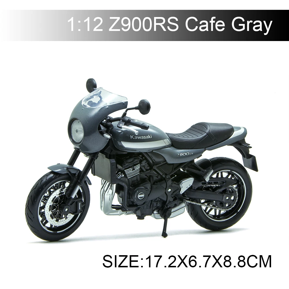 Maisto 1:12 Kawasaki Z900RS Cafe серая мотоциклетная литая металлическая велосипедная
