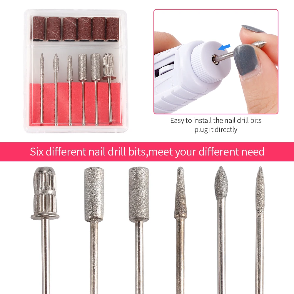 USB профессиональный маникюрный педикюрный полировщик для ногтей 20000 ОБ/мин пилка