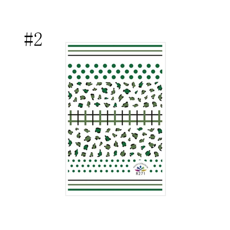 Pattern 2 1 шт. водные накладные ногти наклейки цветок Зеленый Летний лист Дерево ползунки для маникюра дизайн ногтей аксессуары советы - Цвет: Pattern 2