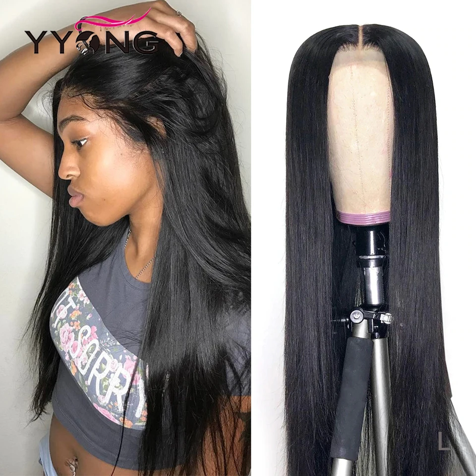 Yyong прямые волосы Remy искусственные естественного цвета 12 24 дюйма предварительно