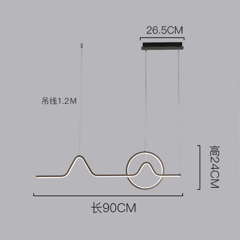 

Modern Pendant Lights Dining Room Bedroom Bar Linear Aluminum Pendadnt Lamp Gold Black Hanging Lights LED for 220V 110V
