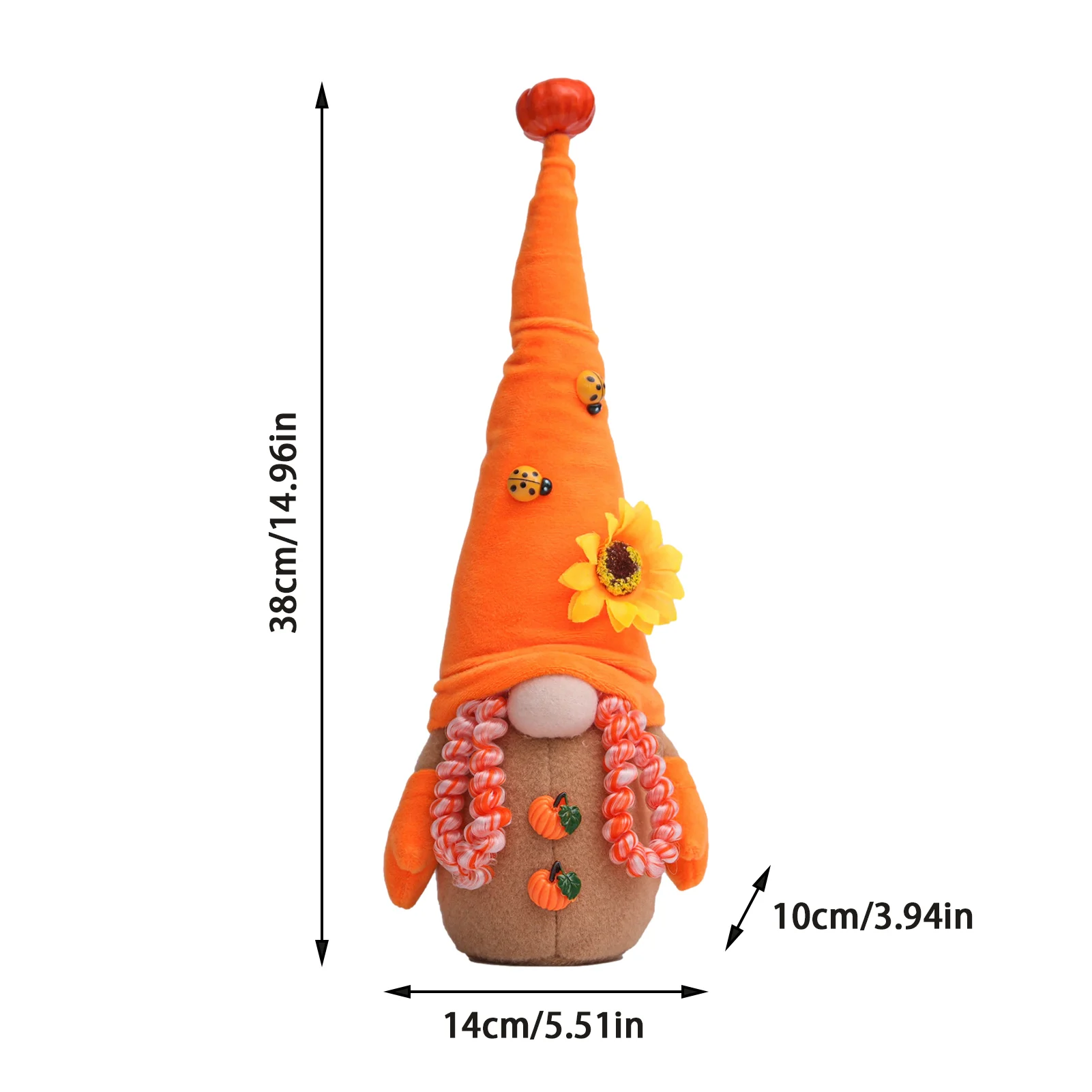 

Sunflower Plush Gnome Scandinavian Elf Tree Ornament Kids Toys