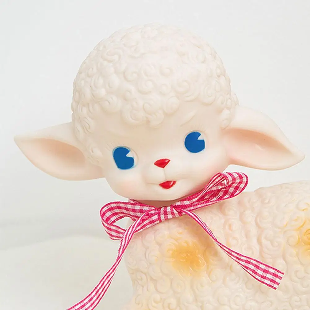 1 шт. Милые фигурки ягнят Kawaii Очаровательные игрушки овцы для детей в день рождения сердечные подарки Showa Sweet Bow Decoration G G6y0.