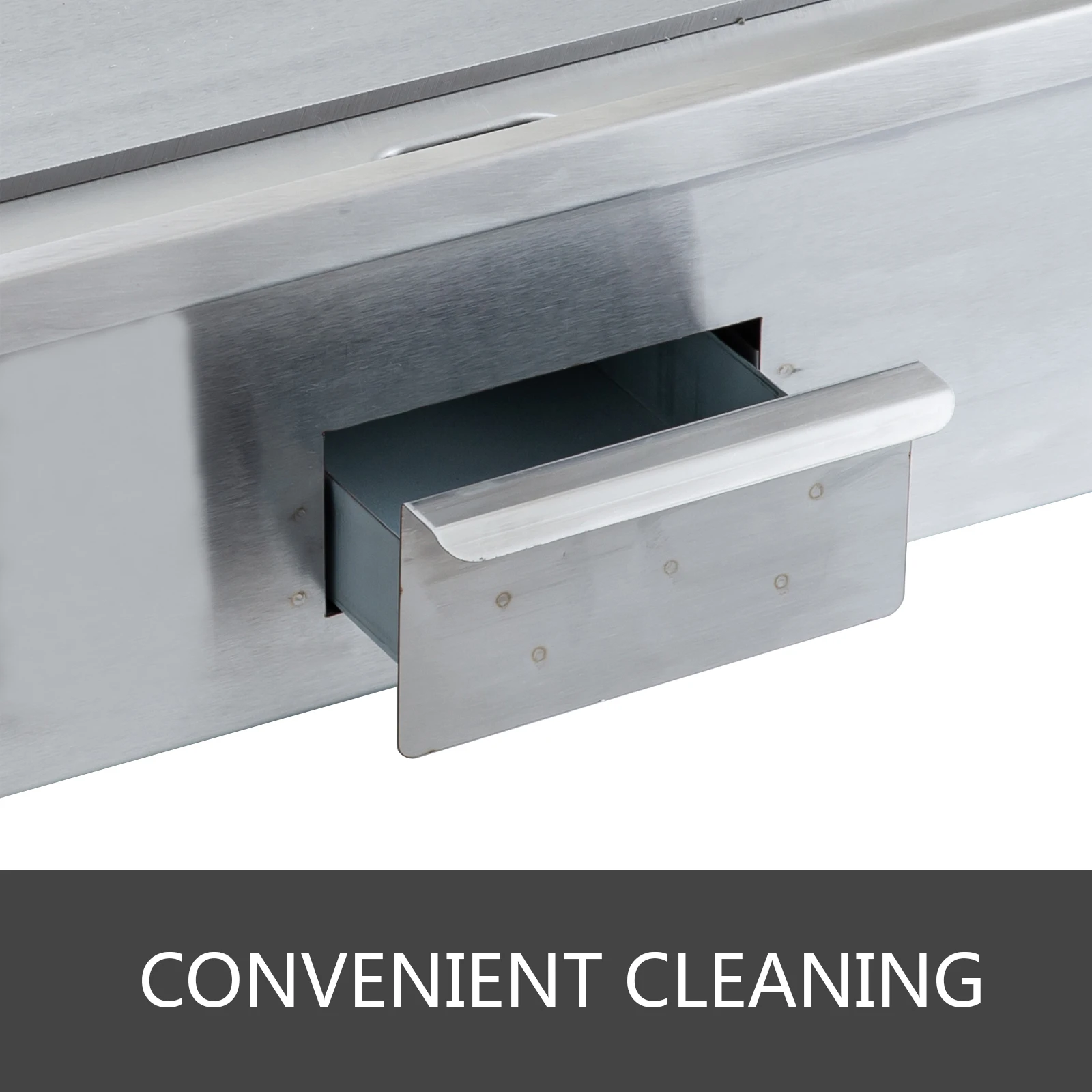 vevor electric countertop griddle with drawer cooling holes stainless steel flat top grill for bbq cooking steak pancakes etc free global shipping