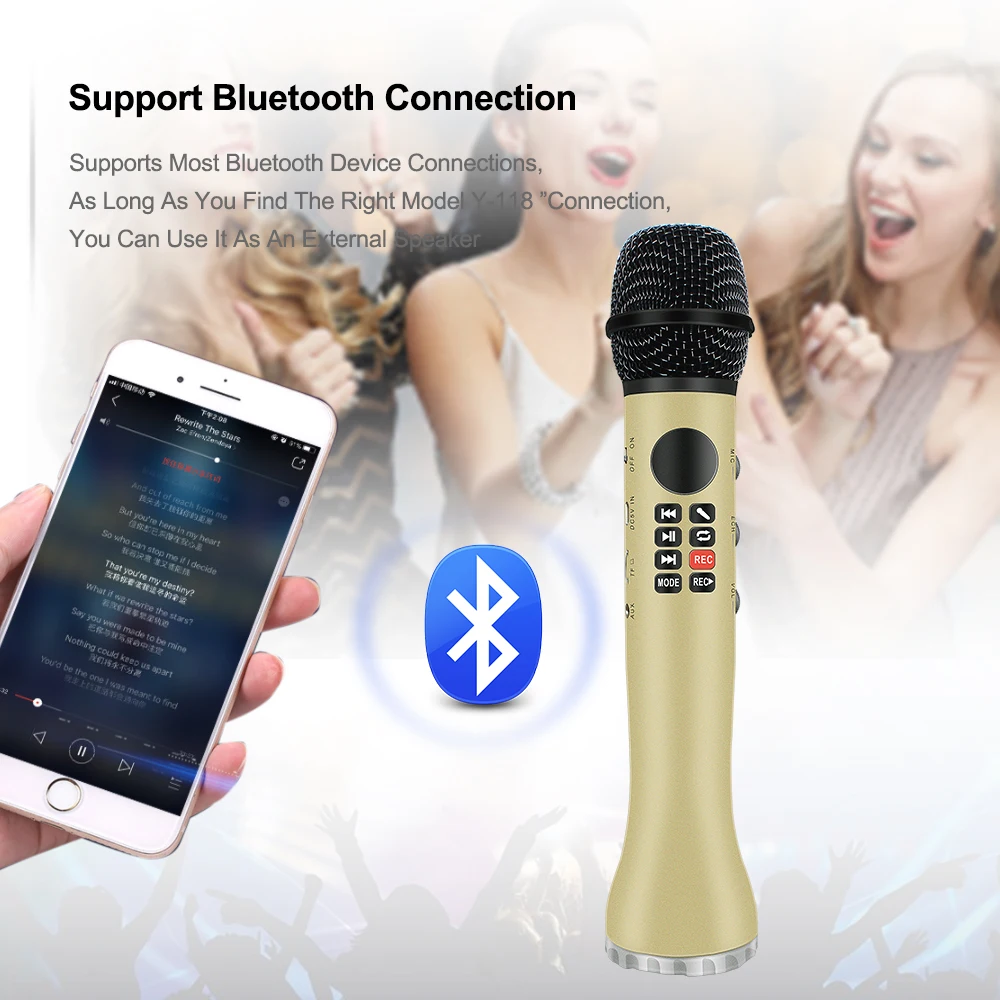 Новый беспроводной микрофон для караоке со светодиодным дисплеем WS858