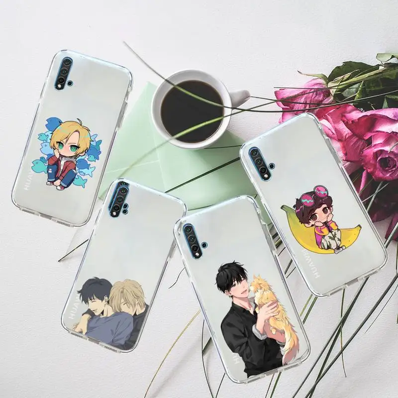 

Banana Fish Japan anime Phone Case Transparent for Huawei honor P mate 40 20 30 10 50 i 9 x mate pro lite 8a