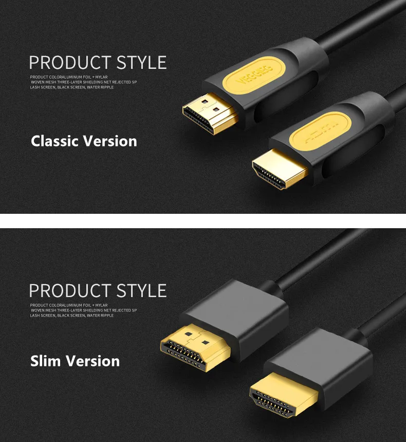 HDMI кабель 2,0 версия 4K 60Hz кабель Шнур для PS4 tv 4K Hdmi сплиттер удлинитель адаптер 0,5 м 1,5 м 2 м 3 м аудио и видео кабель