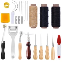 imzay leather stitching sewing punch craft tools kit cutter carving working stitching leather craft tool sets accessories