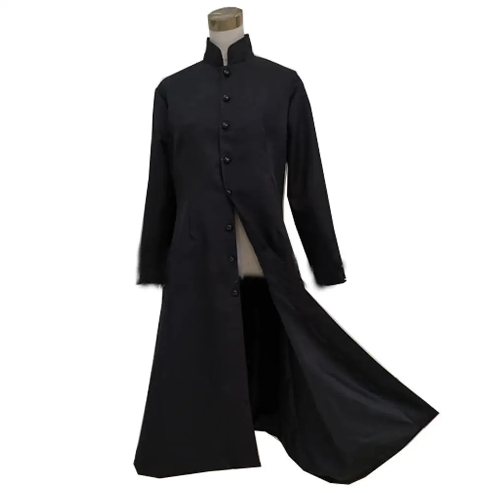 Женский/мужской/женский костюм для косплея черный Нео тренчкот унисекс Одежда