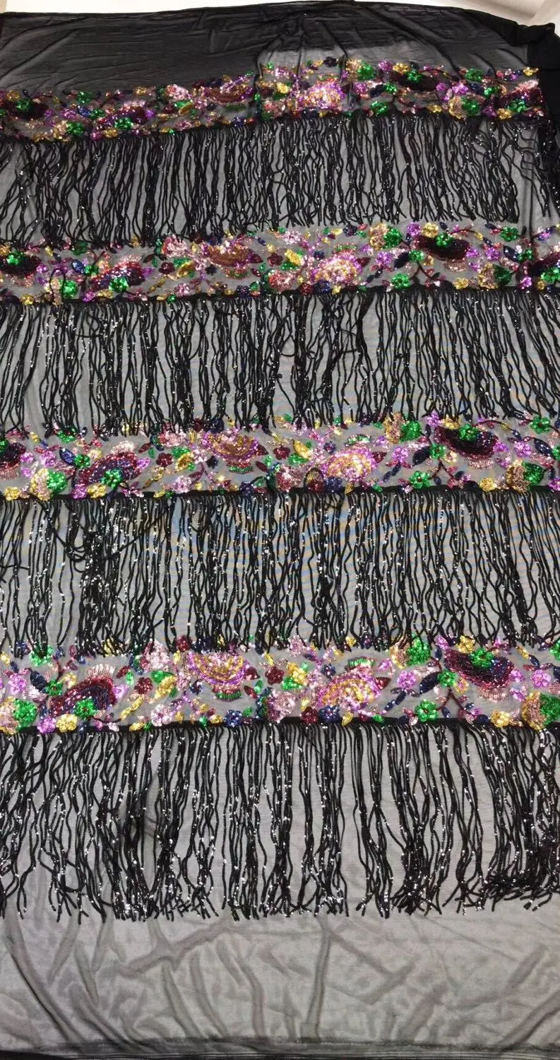 

embroidered tulle lace fabric J-11781 high quality french net lace fabric with sequins
