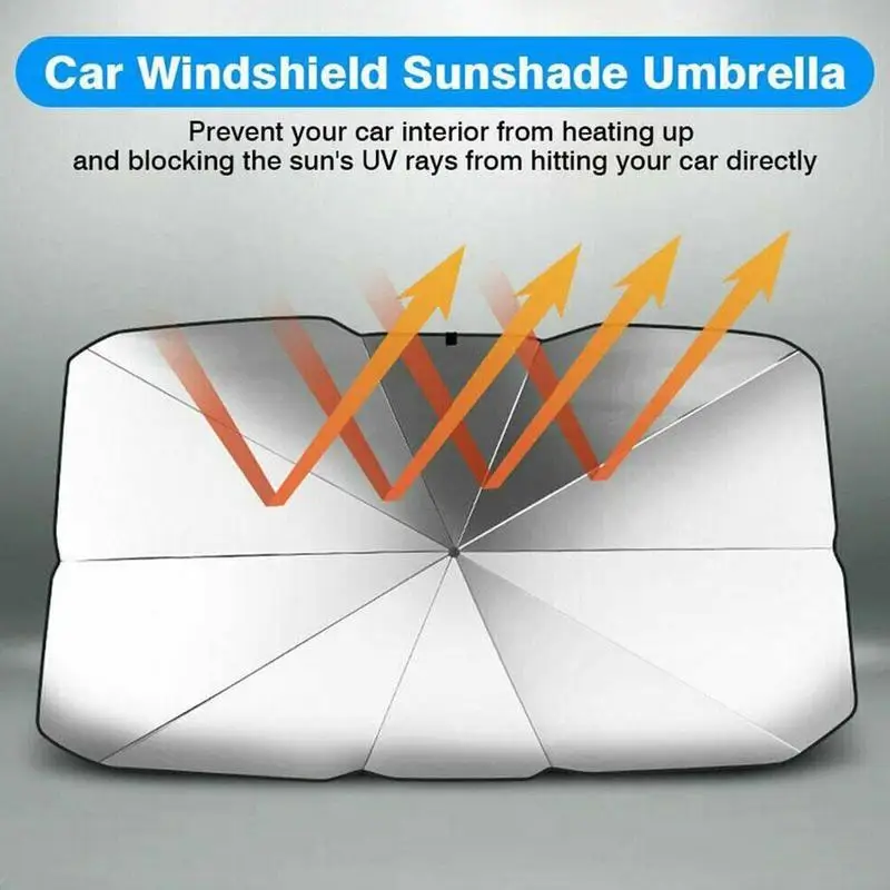 

New Summer Auto Car Sunshade Protector Umbrella For Auto Car Sunshade Folding Prevent Front Window Rainproof N4H5