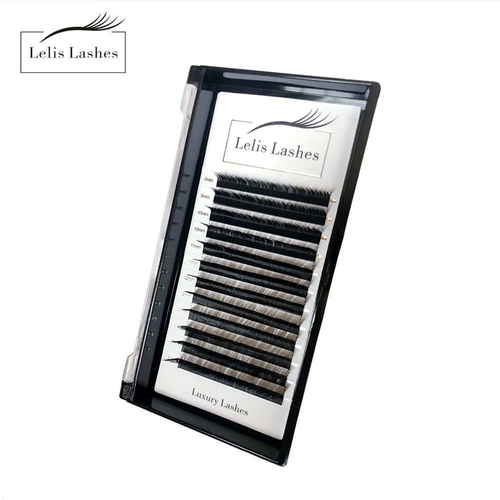 12 рядов L Curl Индивидуальные ресницы шелк наращивание ресниц удлинение норки