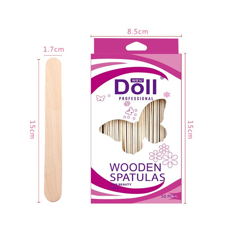 

50PCS Disposable Wooden Waxing Wax Spatulas Depressor Hair Removal Sticks Wax Medical Stick Beauty Health