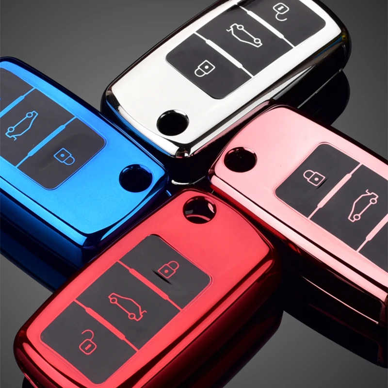 Чехол для ключей из ТПУ VW Golf Bora Jetta POLO GOLF Passat Skoda octevia A5 Fabia seat Leon чехол смарт