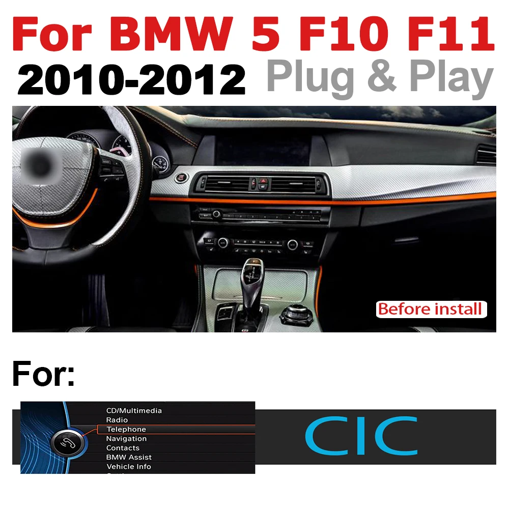 Автомобильный мультимедийный плеер с радио GPS Android для BMW 5 Series F10 F11 2010 ~ 2012 CIC стерео