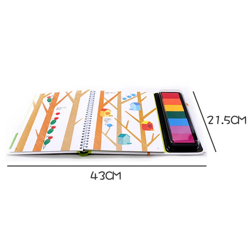 Детские книги с отпечатками пальцев резиновыми штампами чернильная подкладка