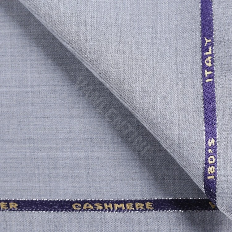 

Custom Tailor Suitings 50% Wool With 3% Lycra Twill Style Light Gray Color Worsted Wool Fabric