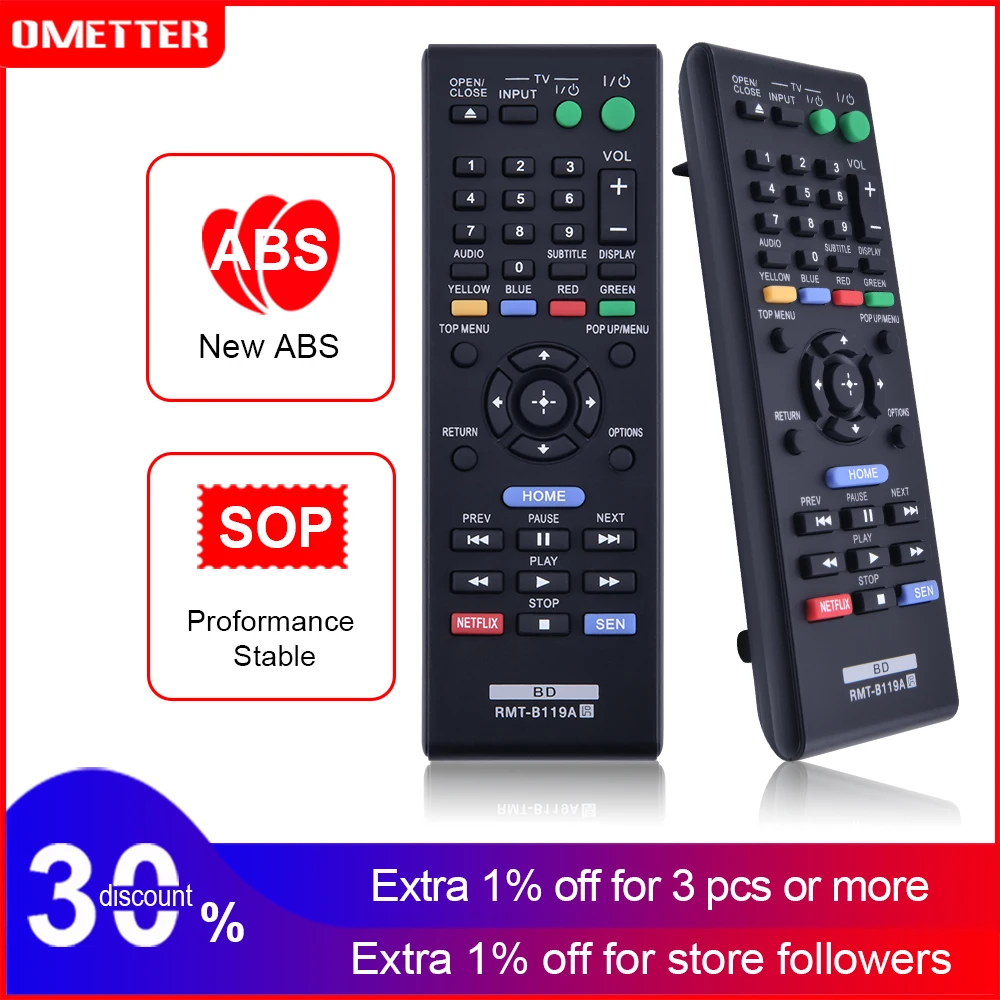 Пульт дистанционного управления Smart TV заменяет Sony Blu-Ray DVD-плеер пульт для RMT-B119A