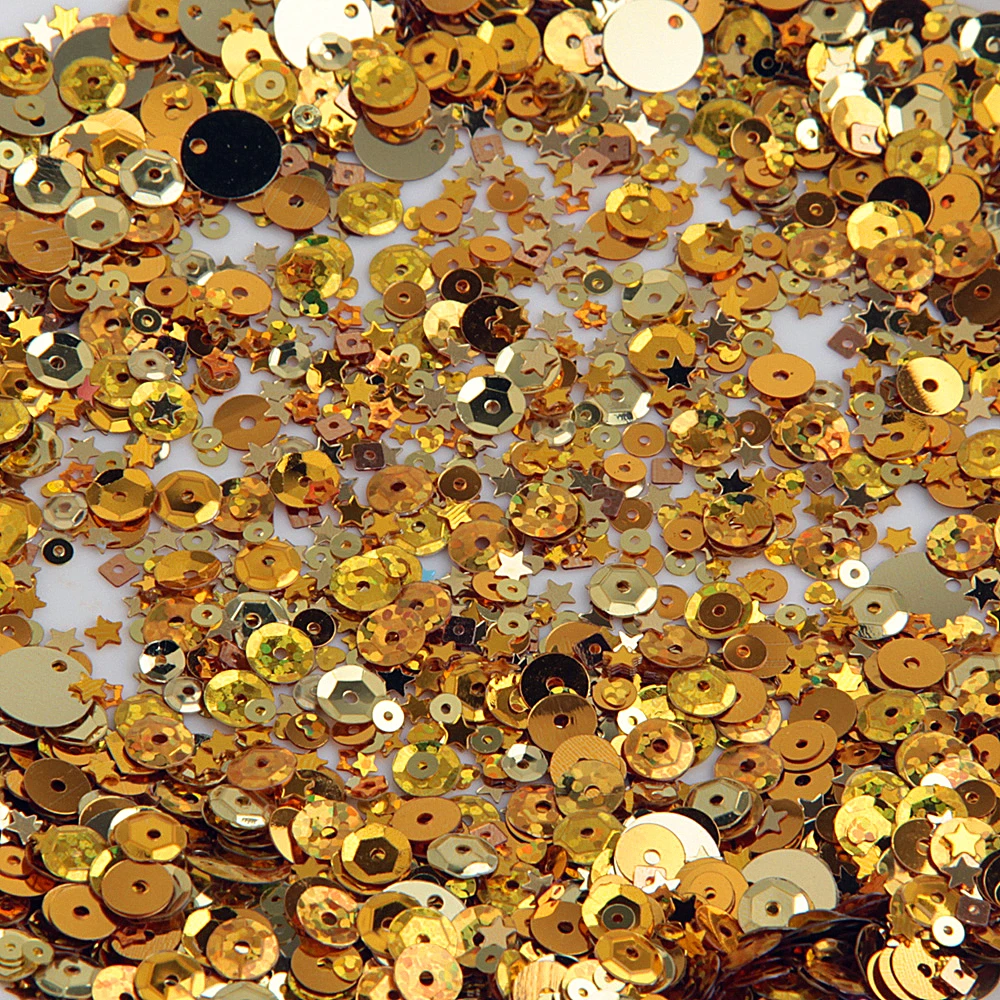 Пайетки разных размеров смешанные плоские кружки круглые ПВХ конфетти свободные