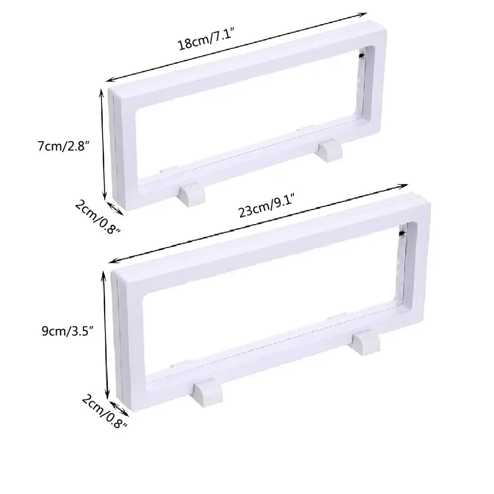 

3Pcs 3D Floating Display Case Storage Box Holder for Medallio Challenge Coin Chip Specimen Jewelry Display Frame Stands