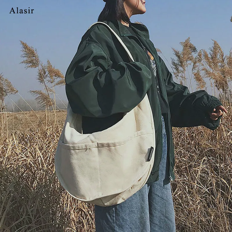 Alasir Artsy Холщовая Сумка для девочек элегантный дизайн однотонные сумки покупок