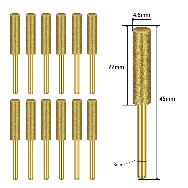 

Chain Saw Chain File Chain Saw Grinding Chain Machine Grinder Grinding Serrated Diamond Grinding Head 5.5mm Titanium-plated Bag