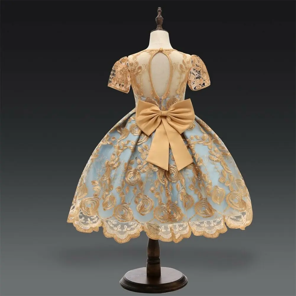 Детское кружевное платье-пачка с бантом на Возраст 3-8 лет | Детская одежда и обувь