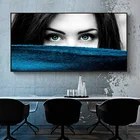 Современные модные декоративные картины, красивые голубые глаза, женские плакаты, абстрактные скандинавские настенные картины для домашнего декора комнаты