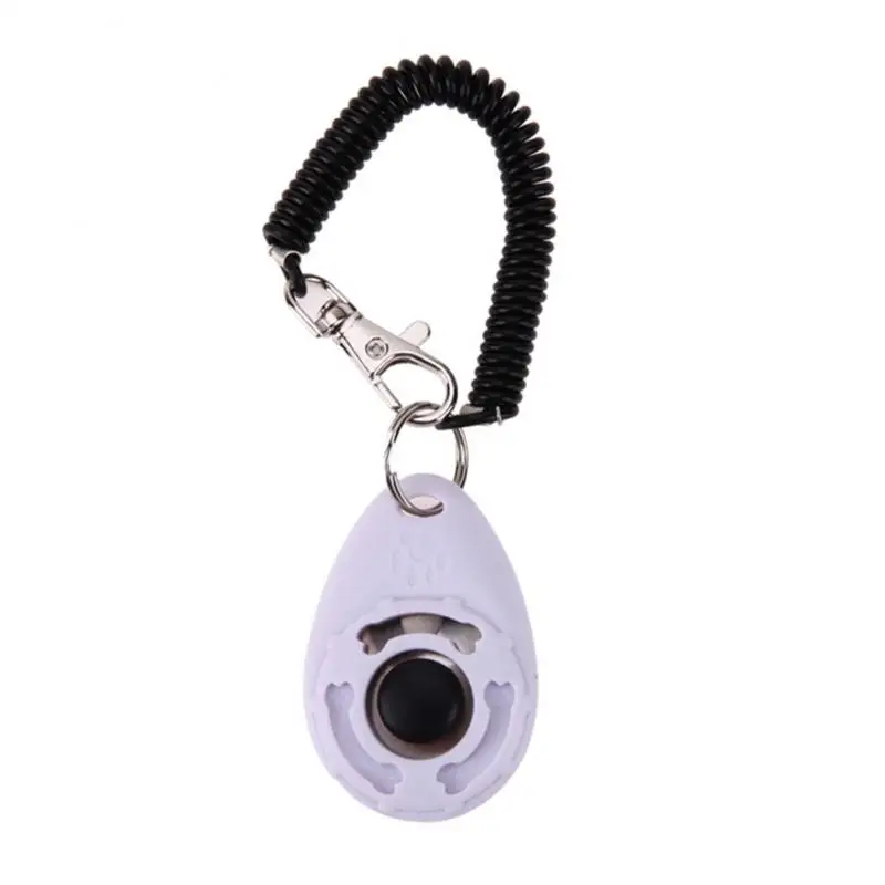 

1pc Pet Trainer Pet Dog Training Dog Clicker Adjustable Sound Plastic Key Chain And Wrist Strap Doggy Pet Products